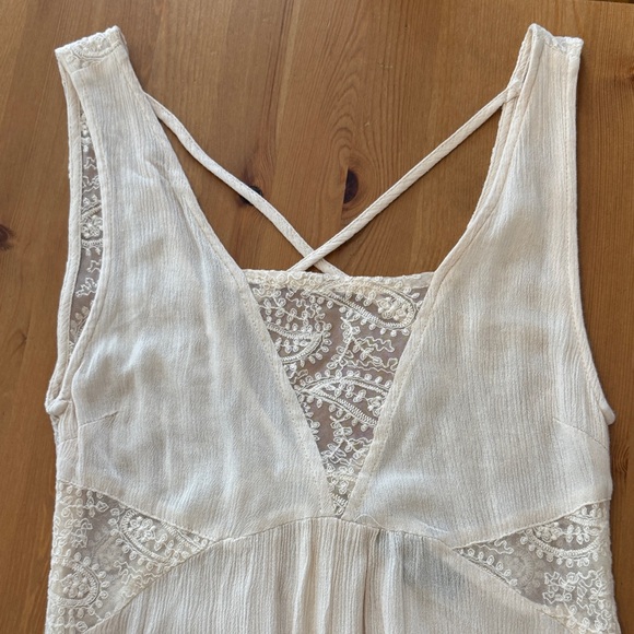 NWT! Elegant POL Cream Lace High Low Sundress Size Small - Picture 4 of 13